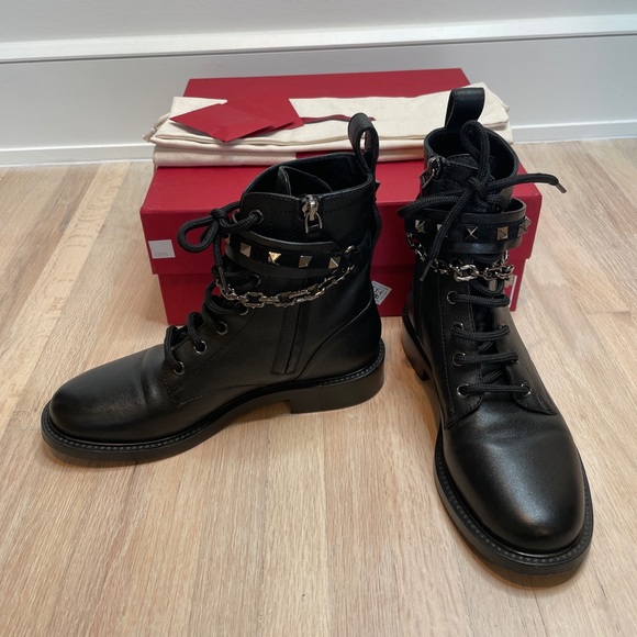 Valentino Combat Boots SZ 35 - Picture 2 of 9